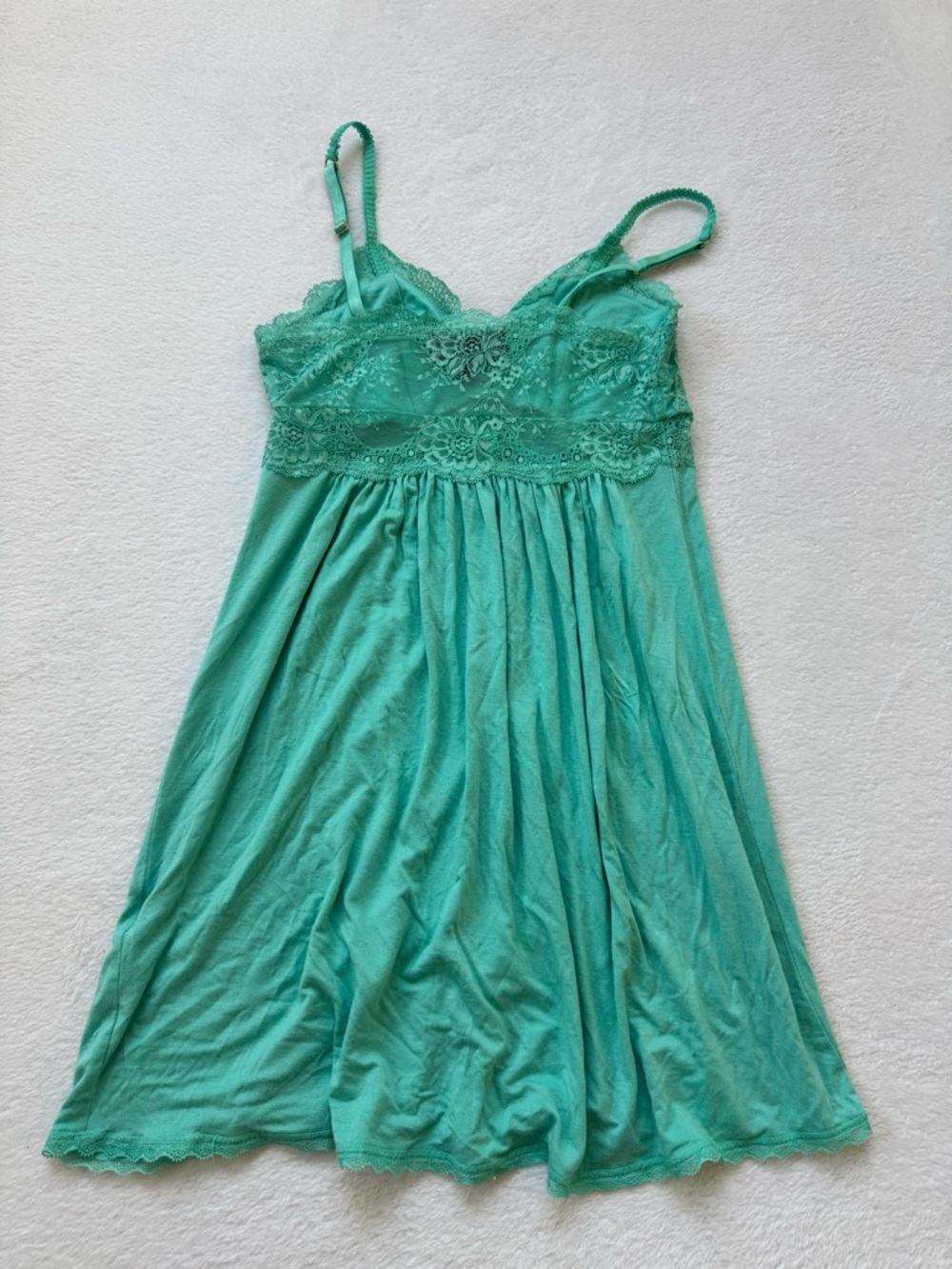 INC International Concepts Mint Green Lace-Trim Chemise - Picture 7 of 8